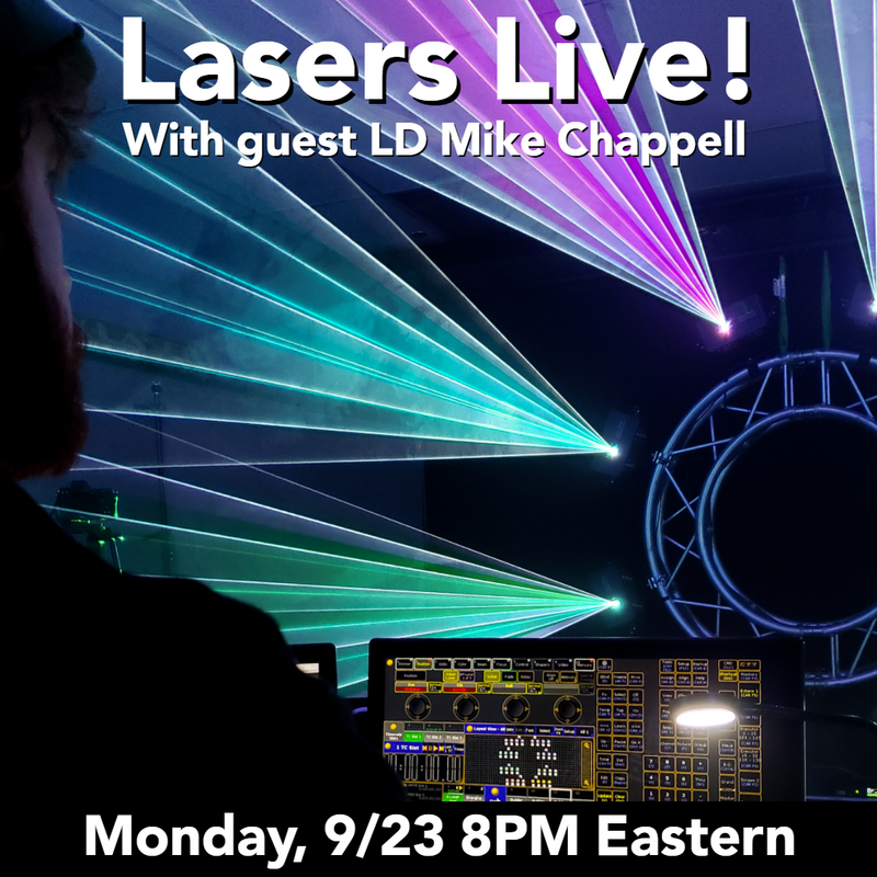 Lasers Live on Sept 23rd