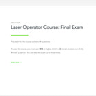 Laser Operator Course [FREE w/ laser purchase]