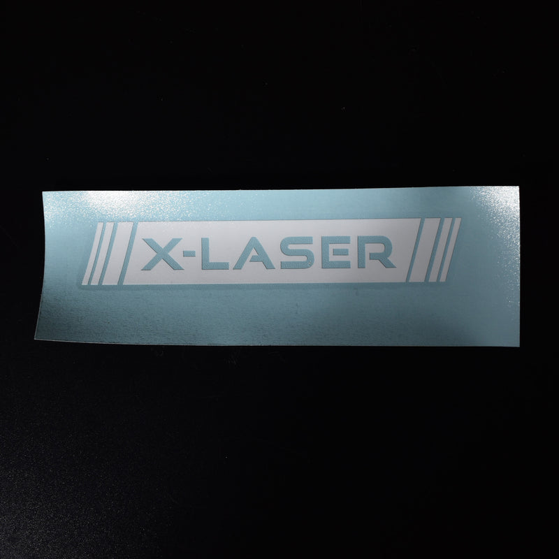X-Laser sticker (white, clear)