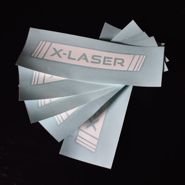 X-Laser sticker (white, clear) 5-pack