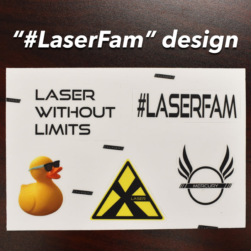X-Laser 4" x 6" sticker sheet