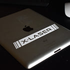 X-Laser sticker (white, clear)